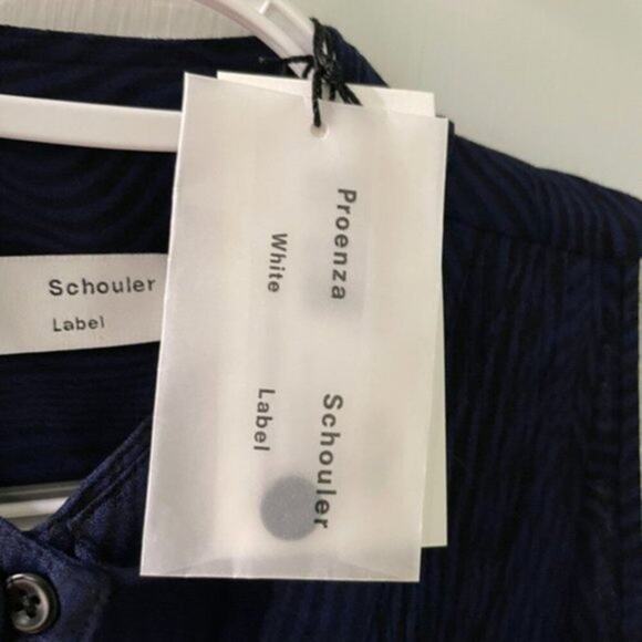 Proenza Schouler Printed Georgette Tie Front Top size 6 - Picture 10 of 11